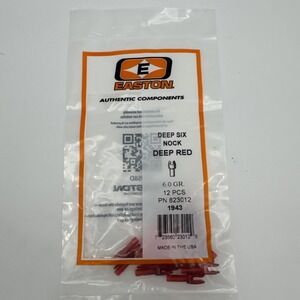 Easton Nock Deep Six 4MM G Red 12 pack 823012 #23012